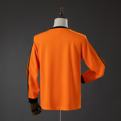 Netherlands 1980 Home Retro Long Sleeved Jersey Fan version