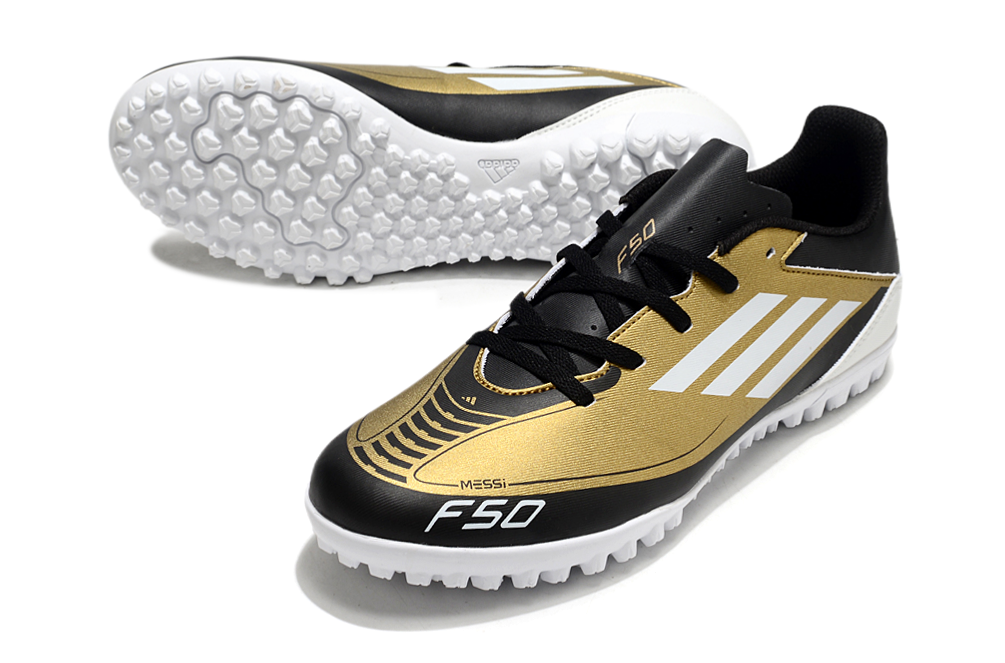 Adidas F50 PRO TF Lionel Messi Gold-White