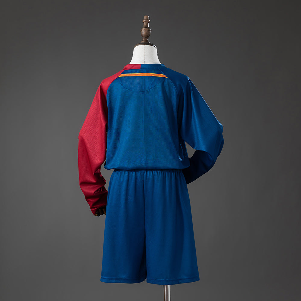 Barcelona 08/09 Home Retro Long Sleeve Kids Kit Jersey