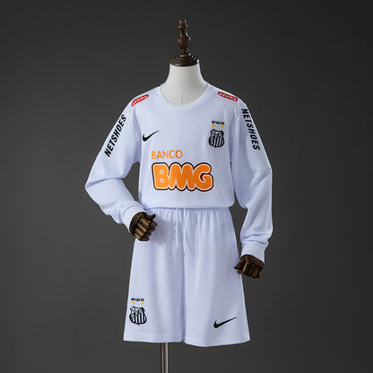 Santos 12/13 Home Retro Long Sleeve Kids Kit Jersey