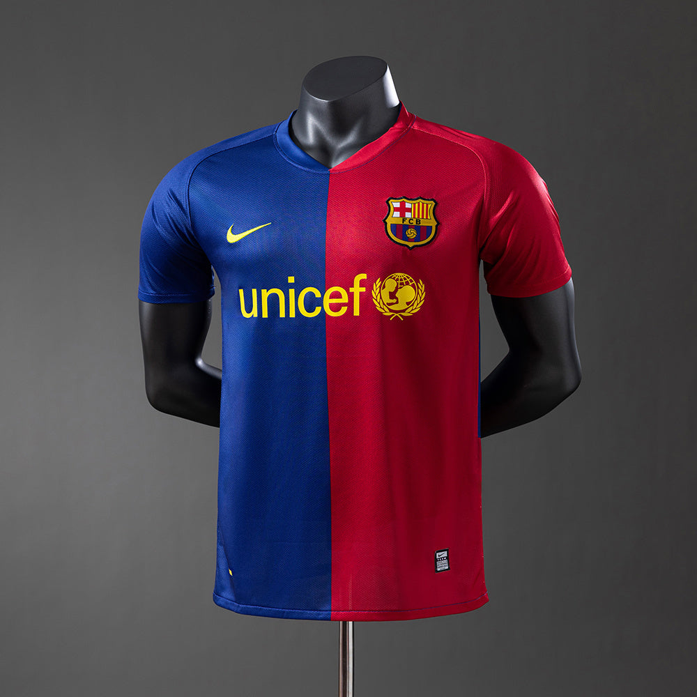 Barcelona 08/09 Home Player Version Retro Jersey