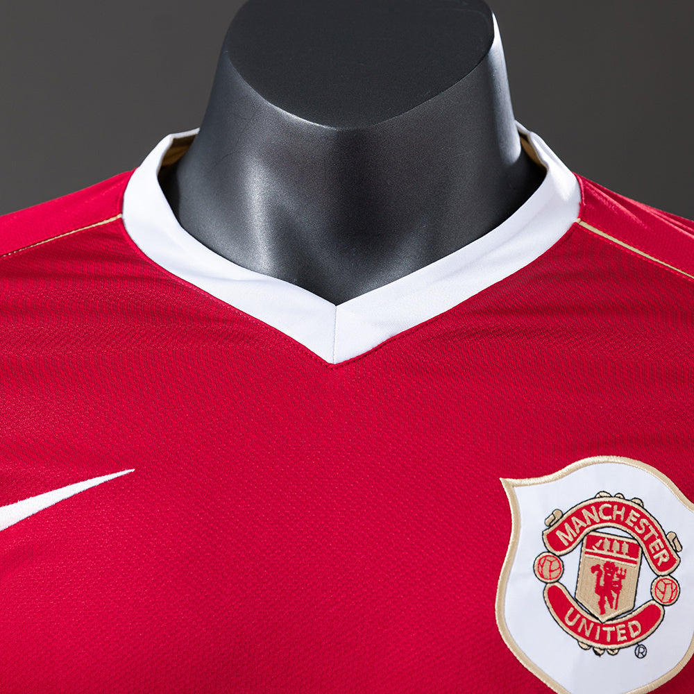 Manchester United 2006/07 Home Long Sleeve Player Version Retro Jersey