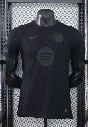 Fc Barcelona Special Edition Full Black Player Version kit Short Sleeve