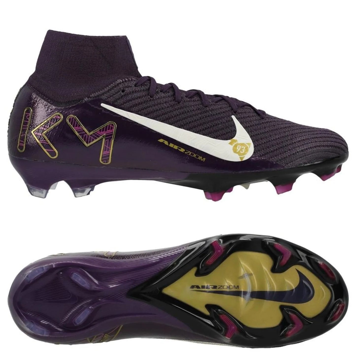 NIKE AIR ZOOM MERCURIAL SUPERFLY 10 ELITE FG MBAPPE Personal Edition - Grand Purple/Pale Ivory