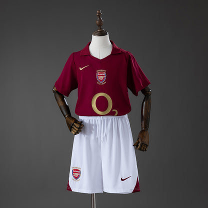 Arsenal 2005-06 Home Retro Kids Kit Jersey