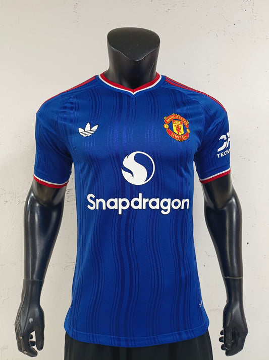 Man United Away Blue kit Player Version Short Sleeves 2026-27