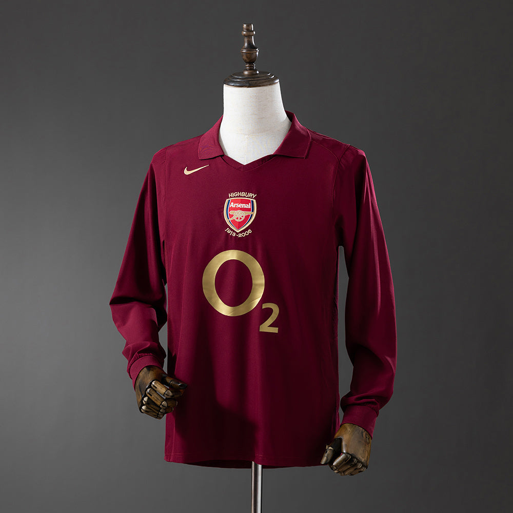 Arsenal 2005/06 Home Long Sleeve Retro Jersey