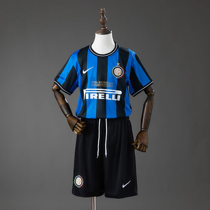 Inter Milan 09/10 Home (UEFA Champions League) Retro Kids Kit Jersey