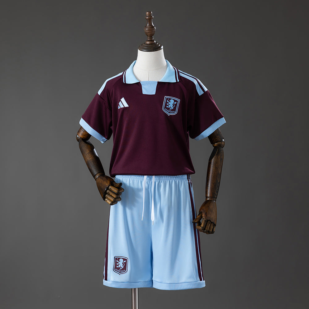 Aston Villa 26/27 Home Kids Kit Jersey