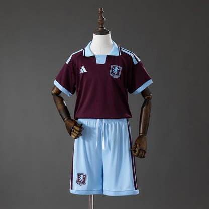 Aston Villa 26/27 Home Kids Kit Jersey